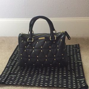 Rebecca Minkoff black leather studded handbag